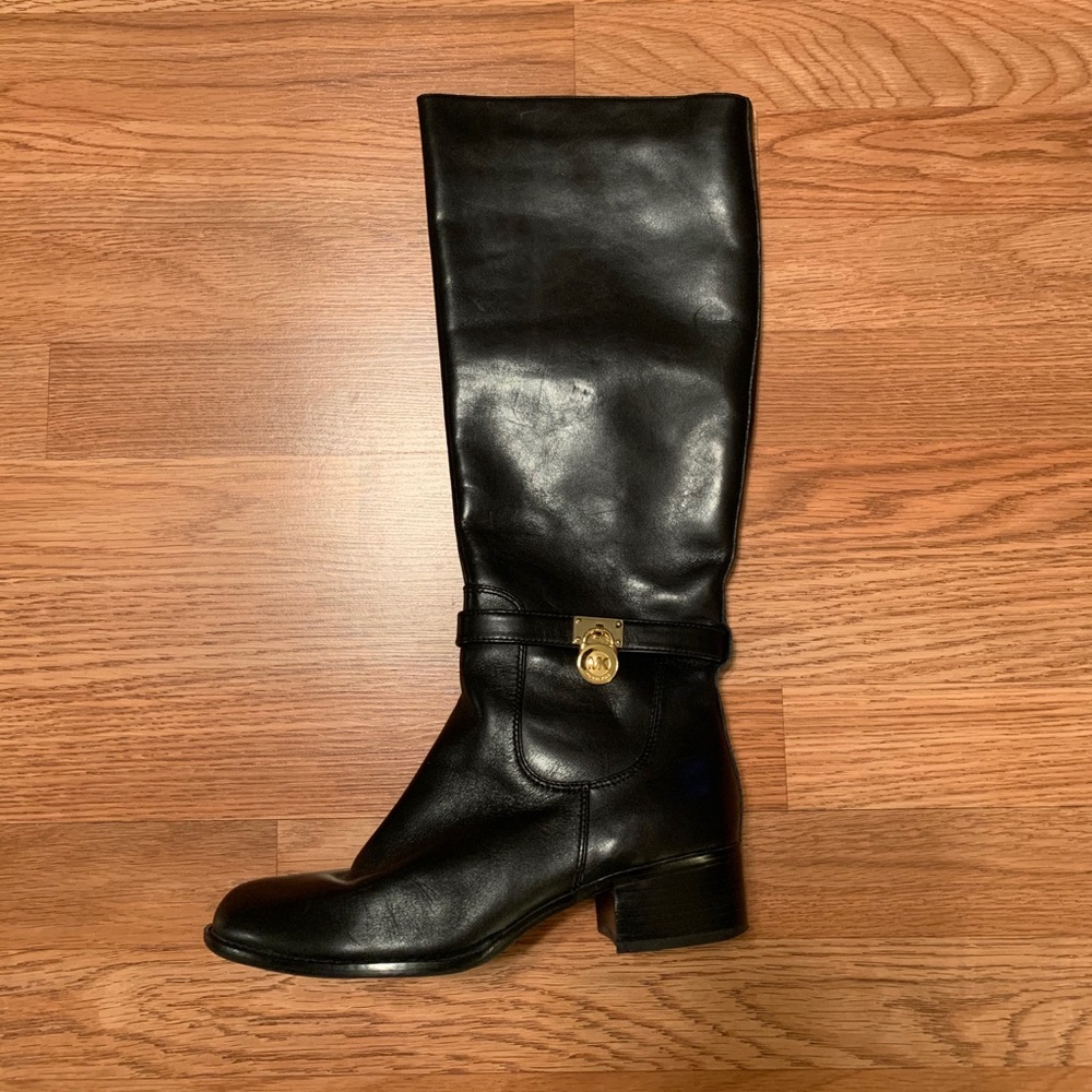 Michael Kors Black Leather Boots